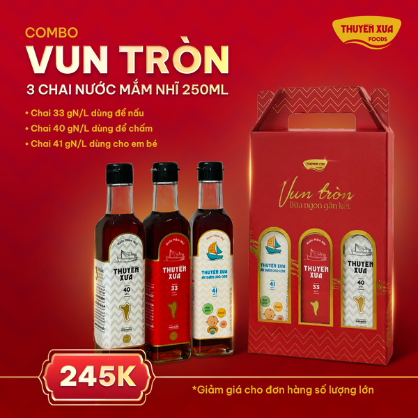 HỘP QUÀ VUN TRÒN - TRỌN VẸN GẮN KẾT- THUYỀN XƯA FOODS