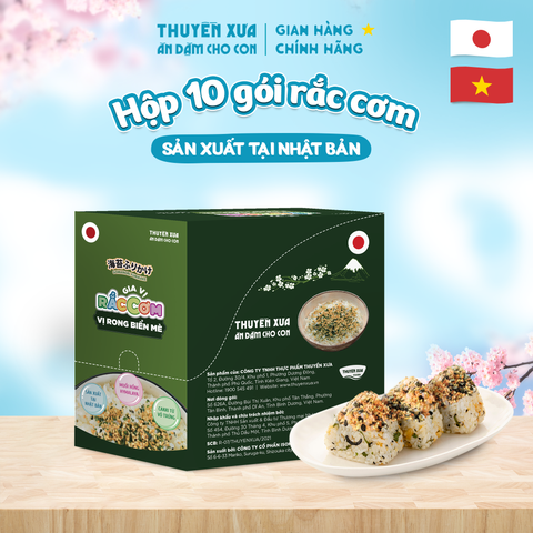 [Hộp 10 gói] Gia Vị Rắc Cơm Thuyền Xưa Ăn Dặm Cho Con - Vị Rong Biển