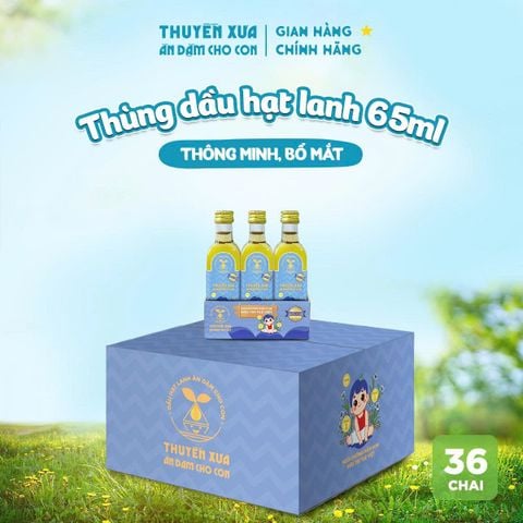 [Thùng 36 chai] Dầu Hạt Lanh Nguyên Chất Thuyền Xưa Ăn Dặm - 65ML
