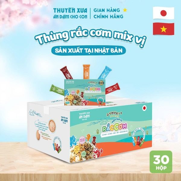 [Thùng 30 hộp] Gia Vị Rắc Cơm Thuyền Xưa Ăn Dặm Cho Con- Mix Vị 30g