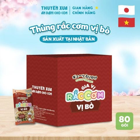 [Thùng 80 gói] Gia Vị Rắc Cơm Thuyền Xưa Ăn Dặm Cho Con - Vị Bò