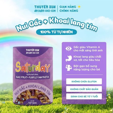 NUI GẤC + KHOAI LANG TÍM THUYỀN XƯA ĂN DẶM - GLUTEN FREE - 180G