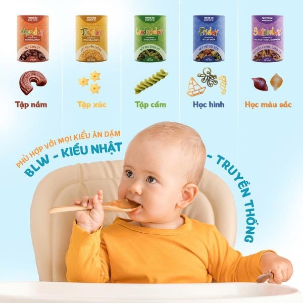 COMBO 2 NUI GẠO LỨT + MÌ Ý THẾ GIỚI BIỂN ĂN DẶM THUYỀN XƯA- 180G