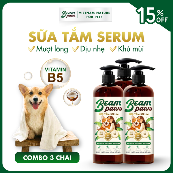 Combo 3 Chai Sữa tắm chó Serum Toàn Diện