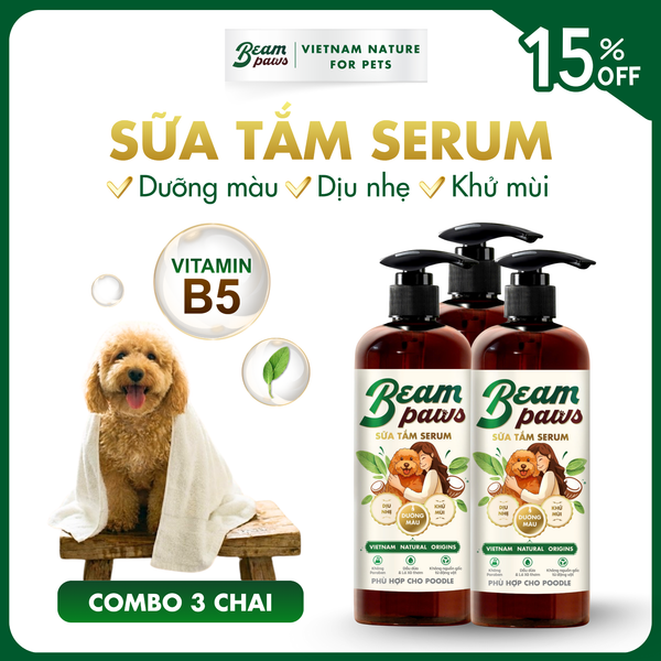 Combo 3 Chai Sữa Tắm Chó Serum Dịu Nhẹ Cho Poodle