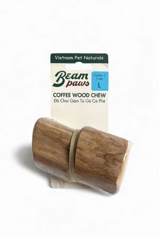 Đồ Chơi Gặm Gỗ Cà Phê Tự Nhiên Beam Paws Dạng Khối