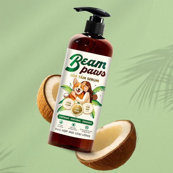 Beam Paws – Sữa tắm serum dưỡng ẩm tự nhiên, chăm sóc toàn diện, chai 470ml