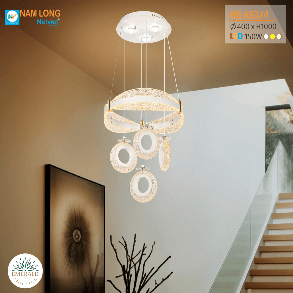 Đèn thả Mica NB 653/4 - Emerald Lighting - Emeraldlighting