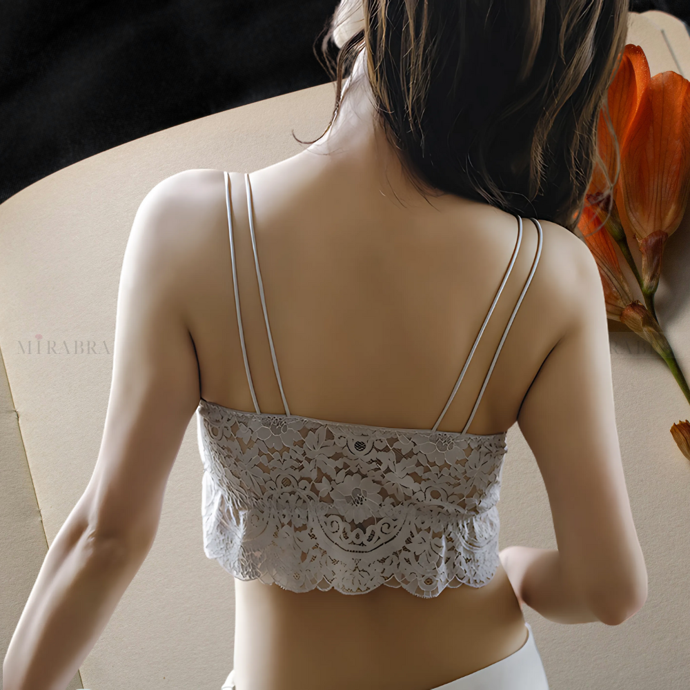 Áo bra ren hoa 2 dây mảnh có đệm mút - MB02