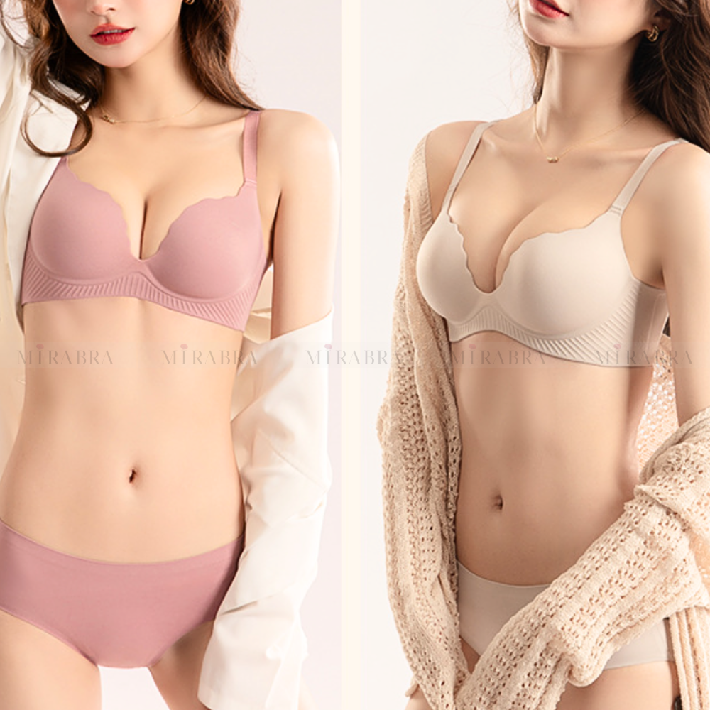 Áo lót nâng ngực 3cm viền sóng đệm dày, chống chảy xệ, nâng đỡ mềm mại - ML03