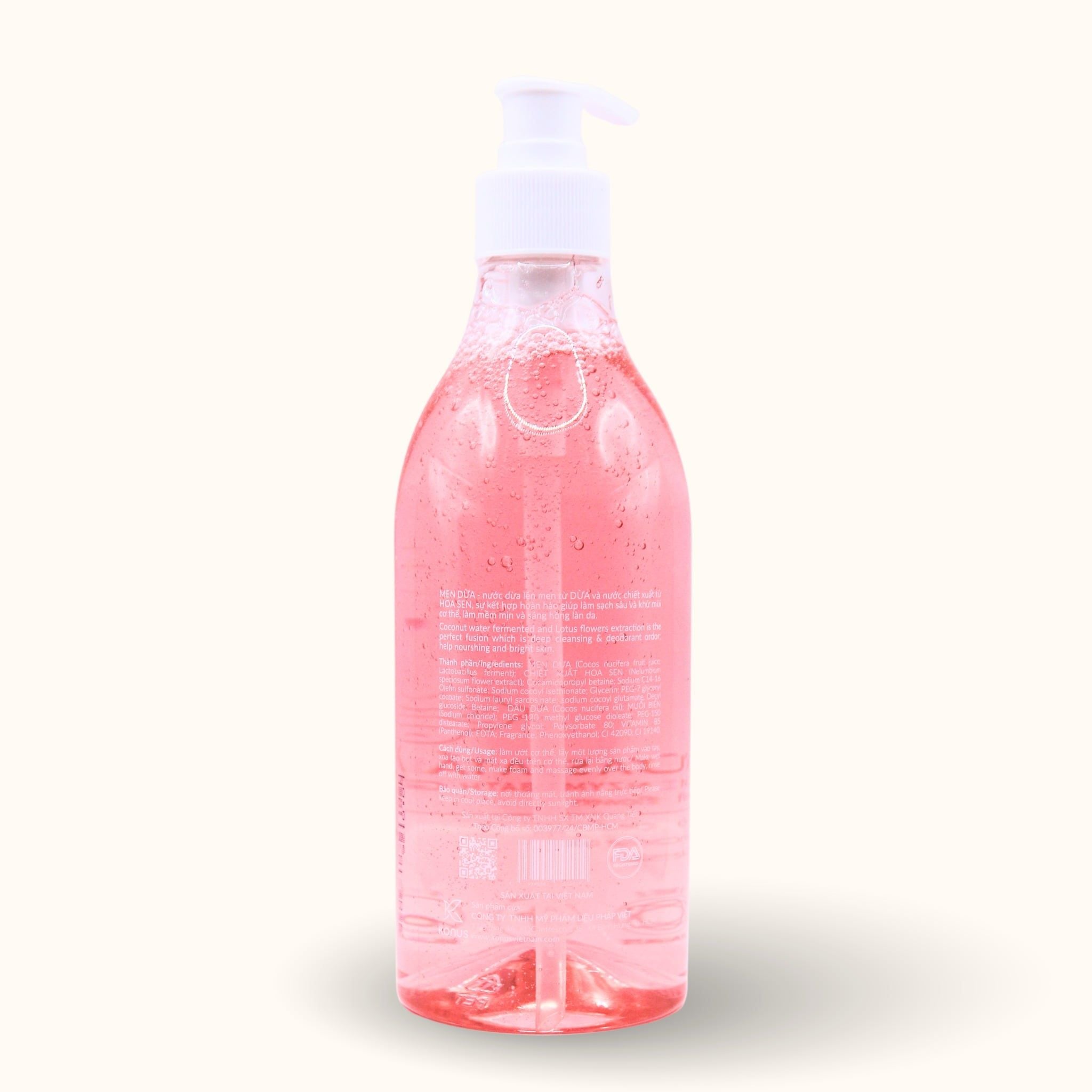  Men Dừa Sữa Tắm Konus Sạch Thông Thoáng Khử Mùi Cơ Thể Mềm Mịn Tự Nhiên 500ml 