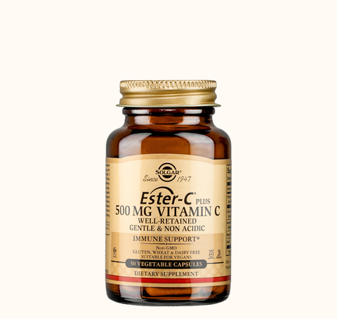 Solgar Ester-C® Plus 500 mg Vitamin C  *50 Vegetable Capsules (Ester-C® Ascorbate Complex)