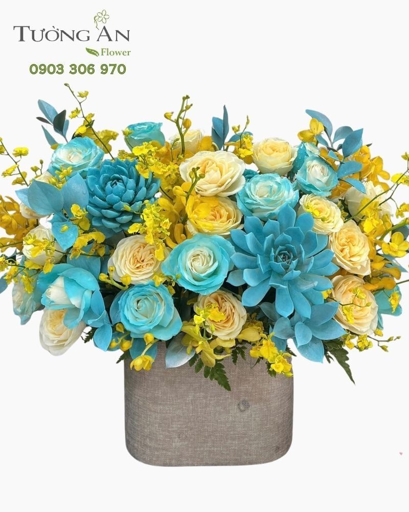  Hoa Cắm Hộp Ánh Dương Phồn Vinh - HCH163 