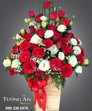  Hoa Cắm Hộp Mây Ngàn - A143 