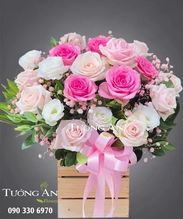  Hộp Hoa Bé Hồng - A298 