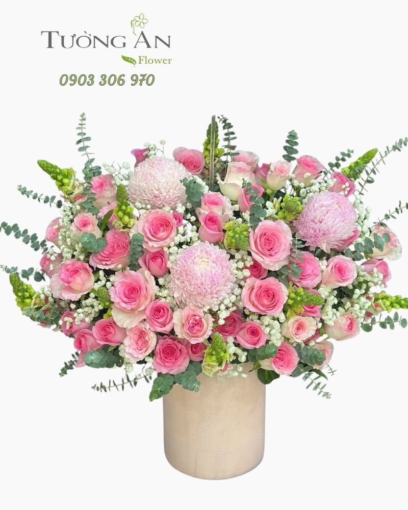  Hoa Cắm Hộp Ái Hoa Như Ý - HCH85 