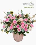  Hoa Cắm Hộp Bình Minh Hồng - HCH152 