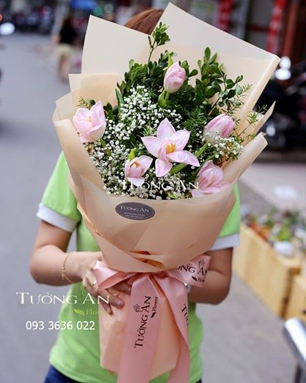  Bó Hoa Tulip Hồng - S113 