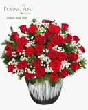  Hoa Cắm Hộp Đỏ Nhiệt Thành - HCH86 