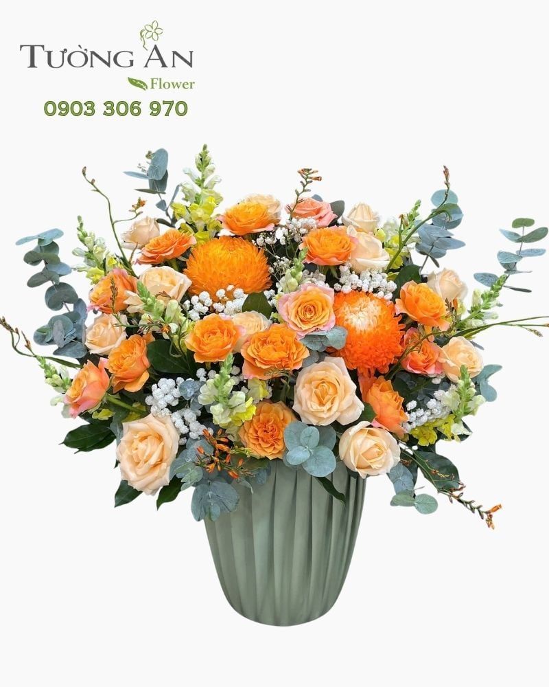  Hoa Cắm Hộp Ánh Dương Thanh Xuân - HCH153 