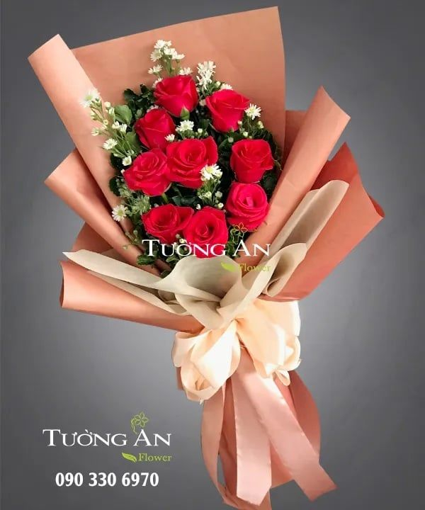  Bó Hoa Đỏ Thắm - A160 