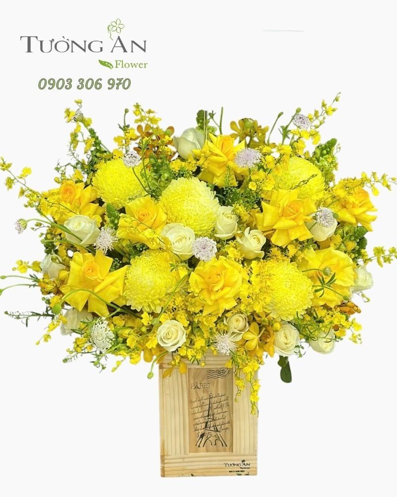  Hoa Cắm Hộp Kim Phú Khai Xuân - HCH87 