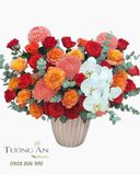  Hoa Cắm Hộp Rực Rỡ Phú Quý- HCH108 