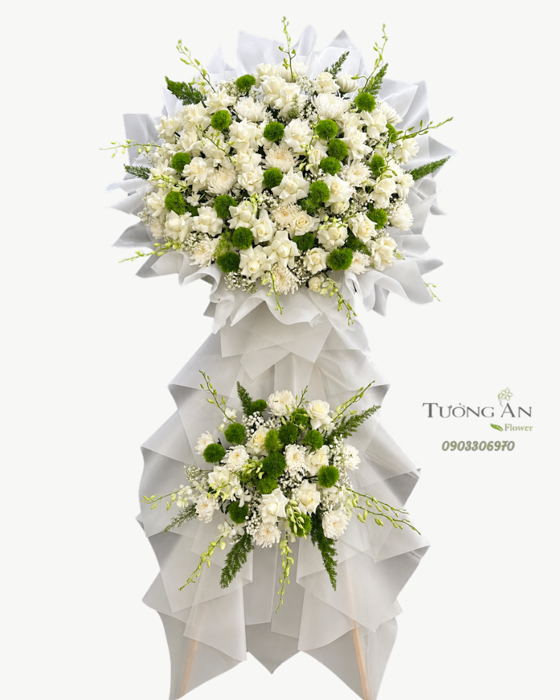  Vòng Hoa Chia Buồn Thanh Tịnh Vĩnh Cửu - HTL54 