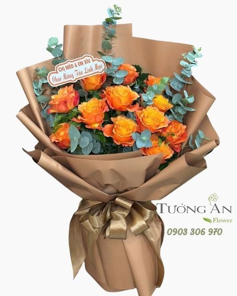 Bó Hoa Ánh Cam An Nhiên - HBD38