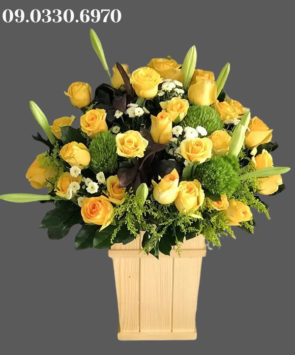  Hộp Hoa Tông Vàng - B153 