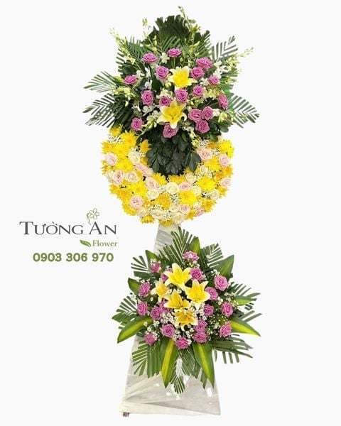 Vòng Hoa Chia Buồn Ánh Sáng An Yên - HTL69