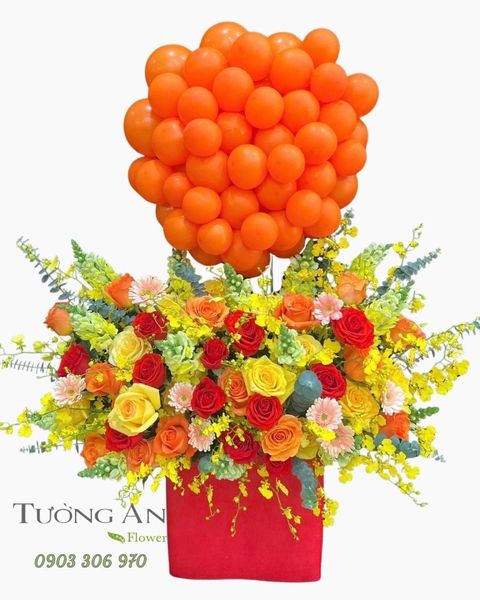 Hộp Hoa Bong Bóng Khởi Sắc Vinh Hoa - HHBB01