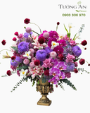  Bình Hoa Vương Miện Hoa Tím - HCB18 
