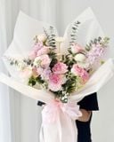  Bó Hoa Hồng Phấn Mộng Mơ - HBD72 