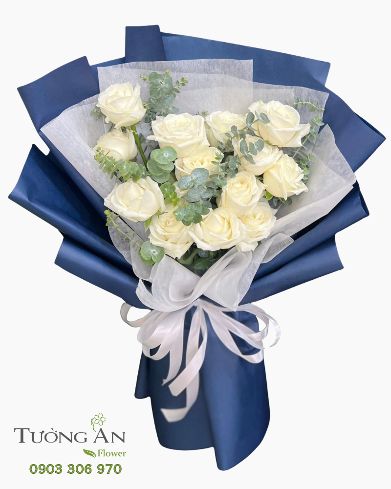  Bó Hoa Bạch Nguyệt Thanh Tâm - HBD106 