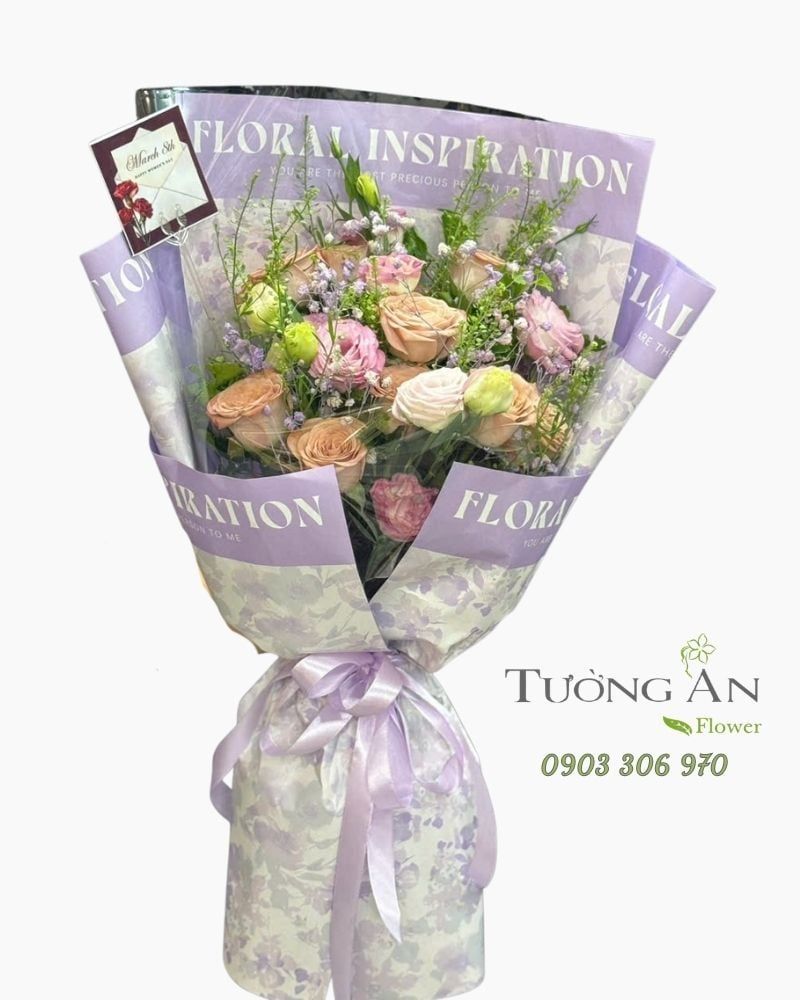  Bó Hoa Sắc Tím Mộng Mơ - HBD49 