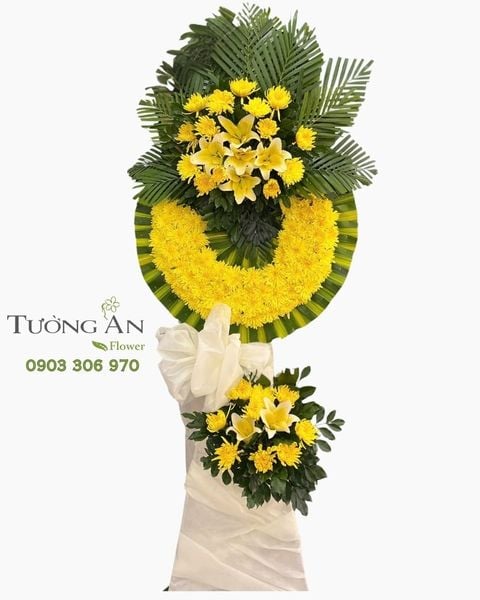 Vòng Hoa Chia Buồn Tâm Nguyện Bình An - HTL68