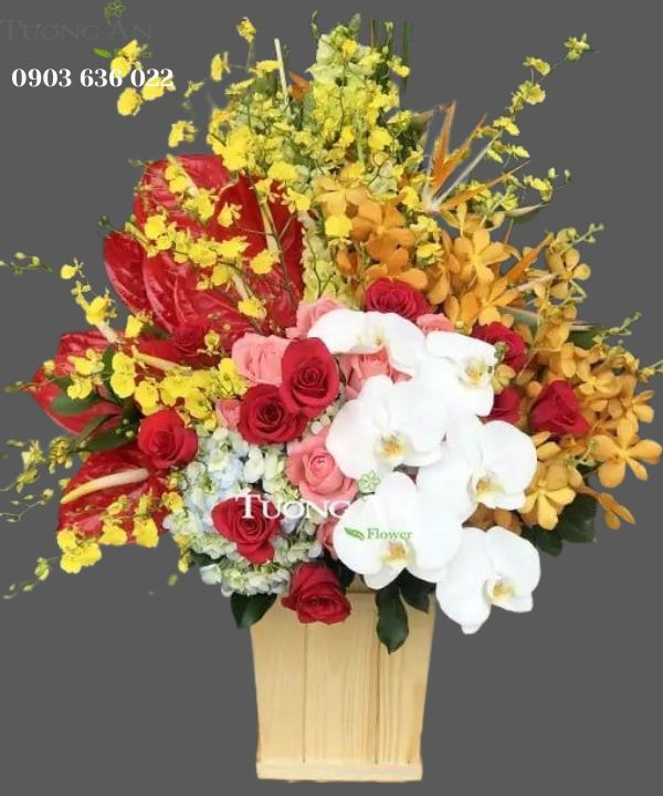  Hộp Hoa Chúc Mừng - B144 