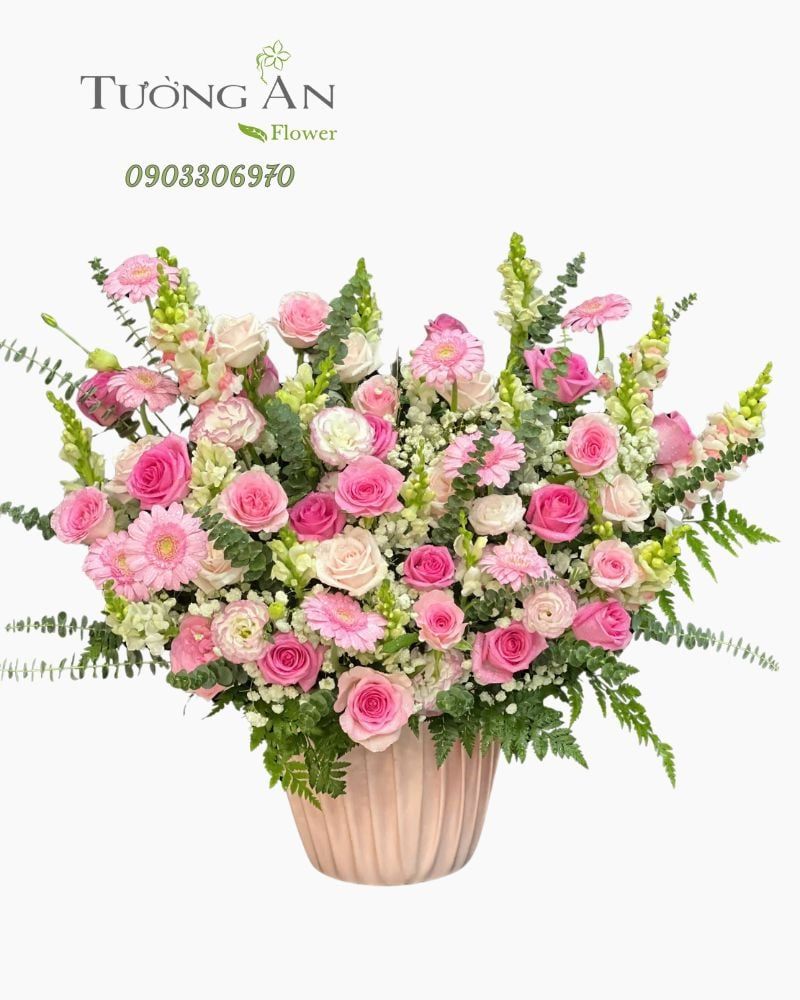  Hoa Cắm Hộp Hồng Thơm Ngày Mới - HCH47 