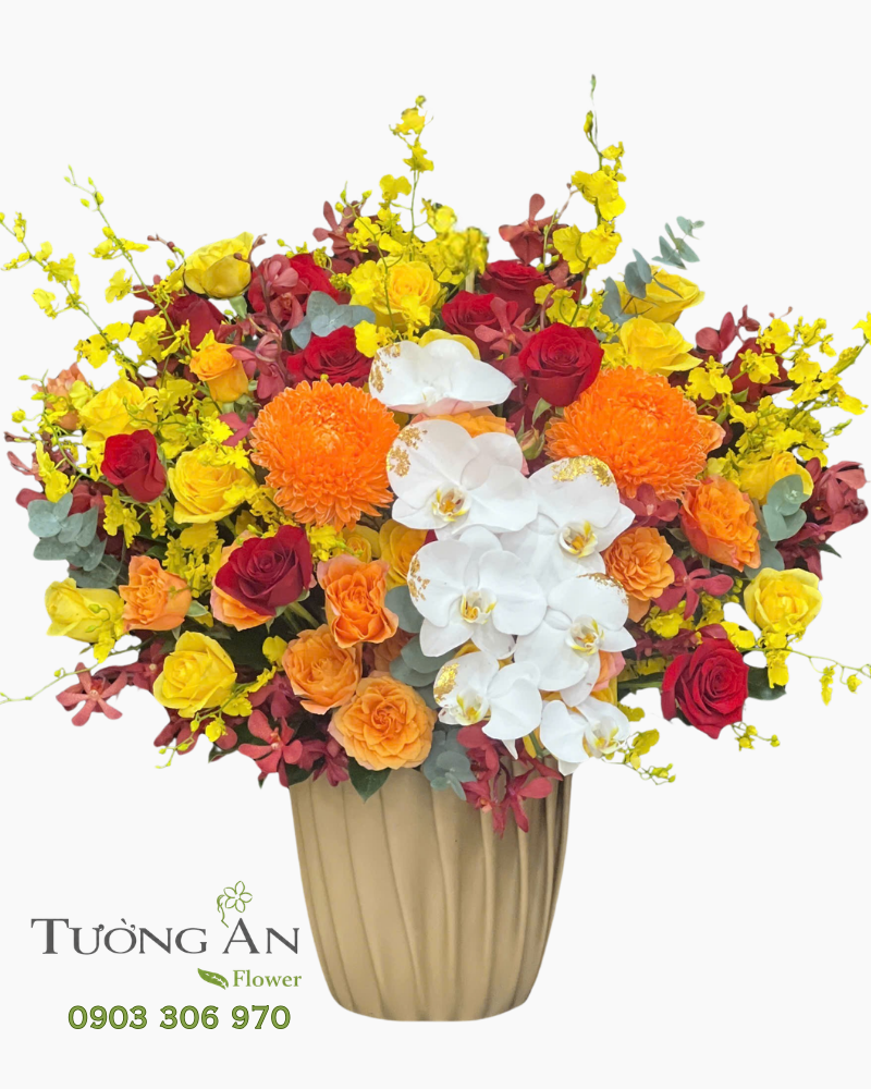  Hoa Cắm Hộp Kim Ngọc Khai Hoa - HCH172 