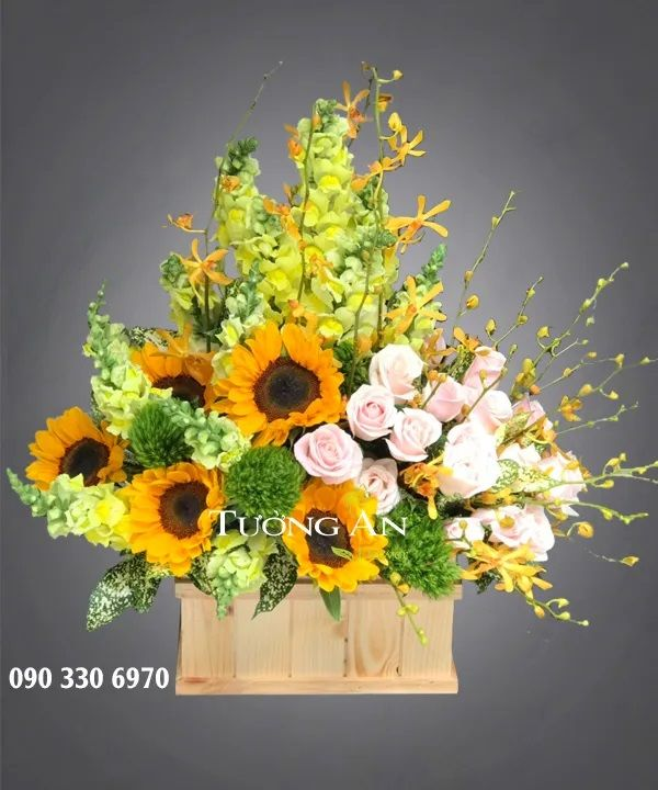  Hoa Cắm Hộp Hạnh Phúc - A149 