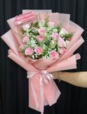  Bó Hoa Hồng Hồng Nhung Dịu Dàng - HBD89 