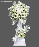  Vòng Hoa Viếng Tông Trắng - B318 