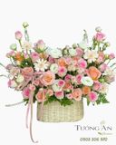  Giỏ Hoa Vườn Hồng Dịu Dàng - GH15 