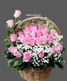  Giỏ Hoa Hồng Dâu - S73 
