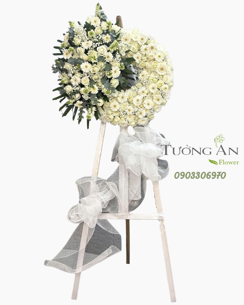  Vòng Hoa Chia Buồn Lời Tiễn Thanh Khiết - HTL33 