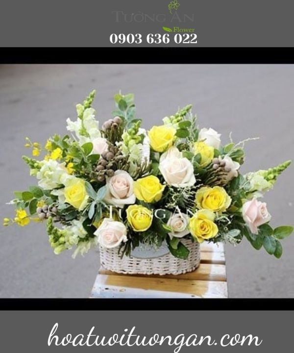  Giỏ Hoa Hello Ngày Mới - S66 
