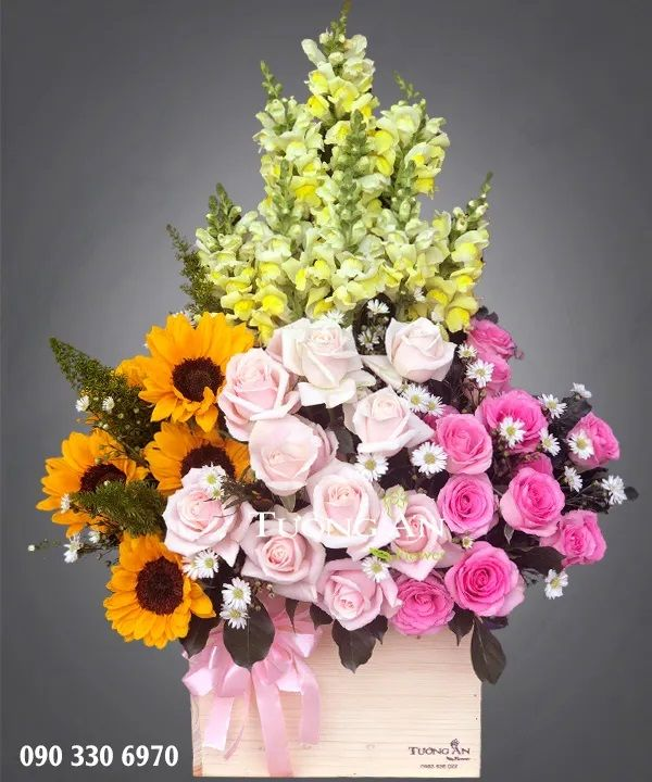  Hoa Cắm Hộp Đoàn Viên - A150 