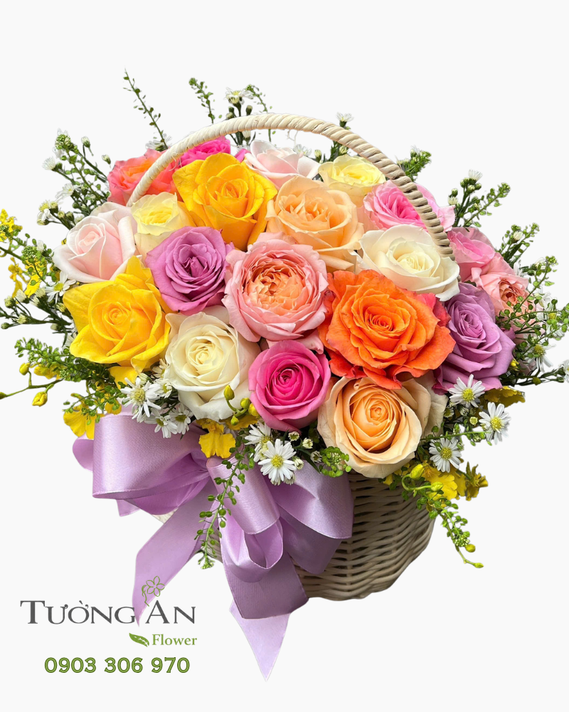  Giỏ Hoa Vườn Xuân Phú Quý - GH43 