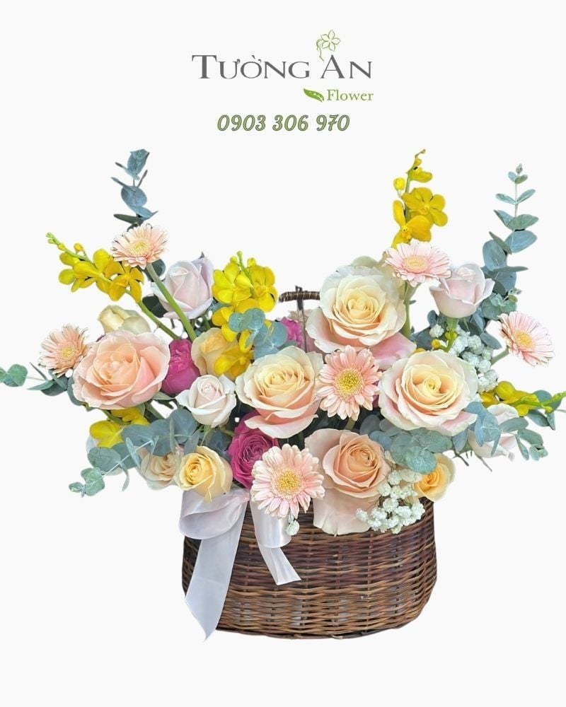  Giỏ Hoa Nắng Nhẹ Bên Hiên - GH06 